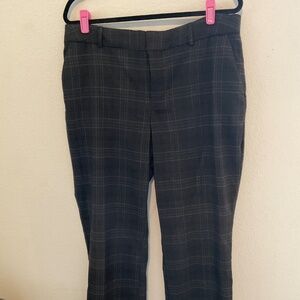 Nine West Plaid Black and Grey Curvy Barely Bootcut Size 14 Short